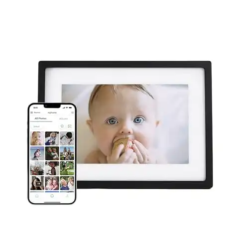 Skylight Digital Picture Frame - WiFi Enabled with Load from Phone Capability, Touch Screen Digital Photo Frame Display - Customizable Gift for Friends and Family - 10 Inch Black